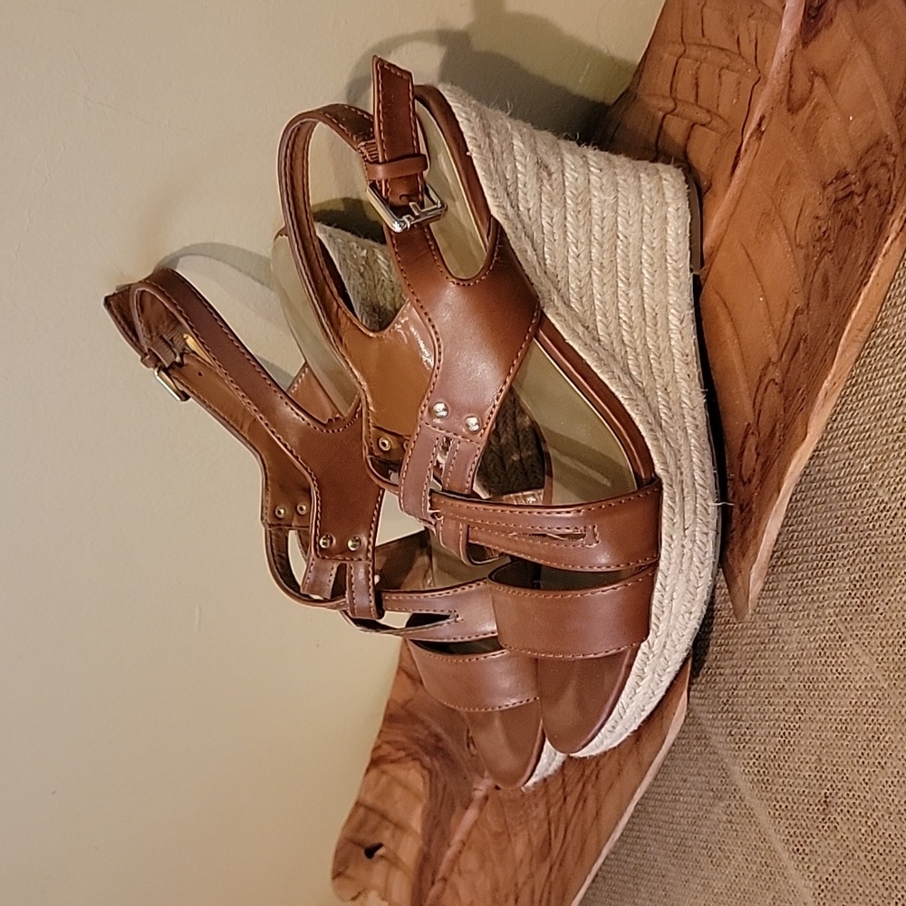 Unisa Brown and Jute wedge